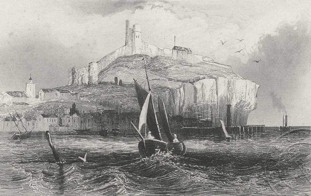 YORKS. Scarborough Castle. DUGDALE c1840 old antique vintage print picture